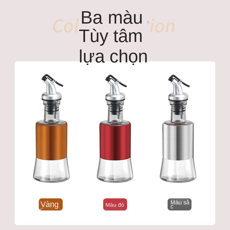 Dầu thép không gỉ đóng chai hương liệu thủy tinh nhà bếp chống rò rỉ gia dụng giấm, nồi nước tương, vị, thùng nhỏ