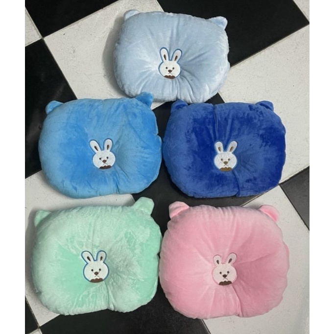 Gối lõm nhung chống méo, bẹp đầu cho bé sơ sinh