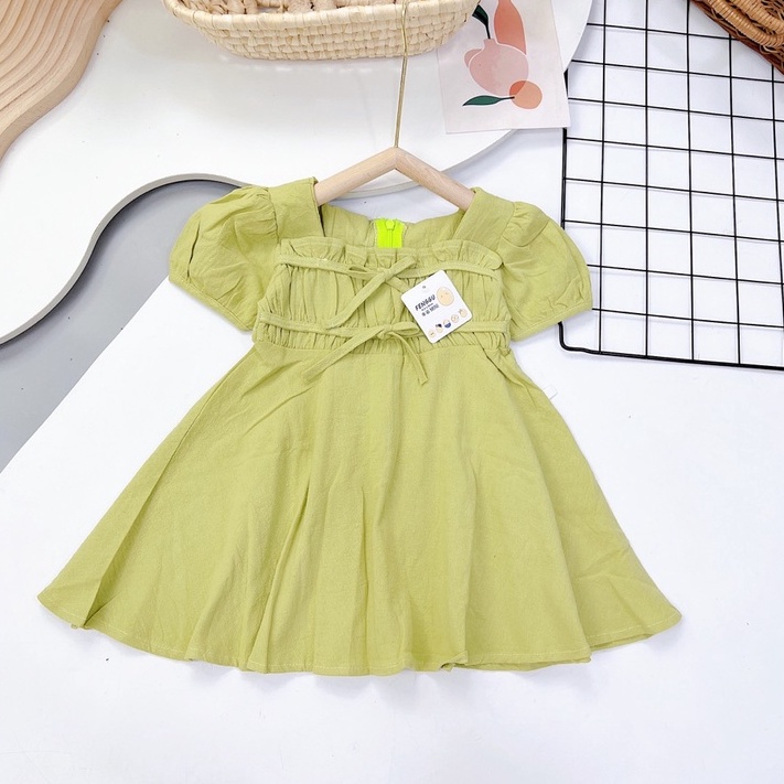 Váy đủi mềm công chúa bé gái dáng xòe dây cột ngực từ 8kg đến 20kg