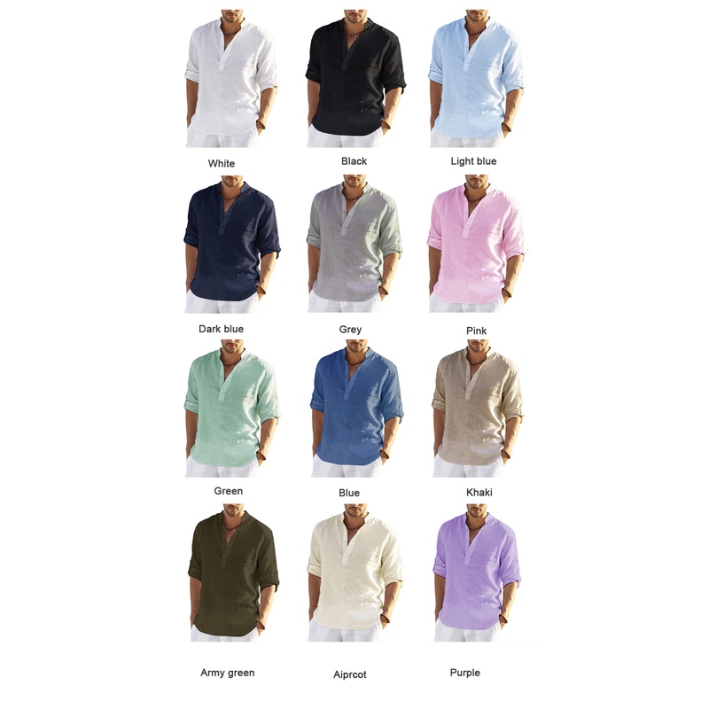 Áo AOKANG tay dài cổ polo màu sắc thanh lịch thời trang cao cấp cho nam