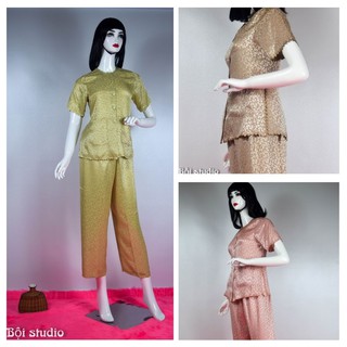 Quần Áo Trung Niên Gấm THÁI TUẤN Loại Tay Ngắn , Quần Dài.