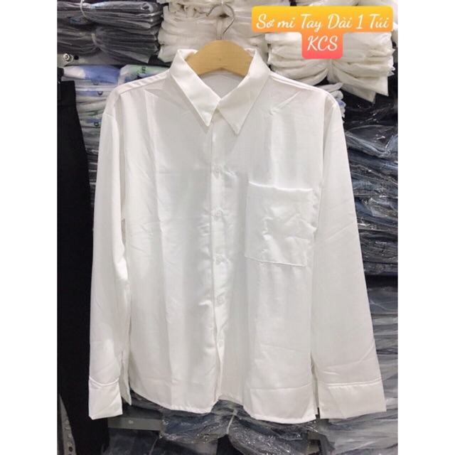 ✨Sơ Mi Trắng Tay Dài 1 Túi | BigBuy360 - bigbuy360.vn