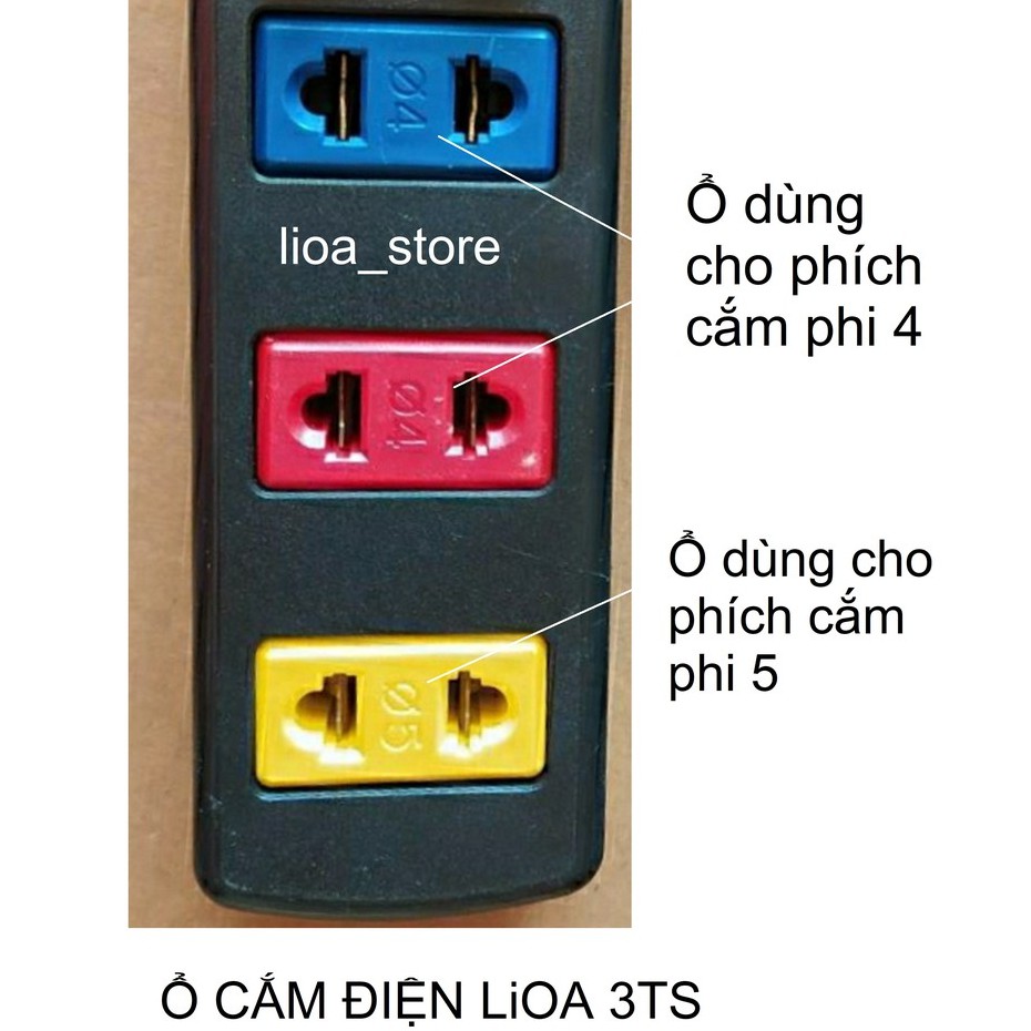 Ổ CẮM ĐIỆN LiOA 3TS - LOẠI PHỔ THÔNG.