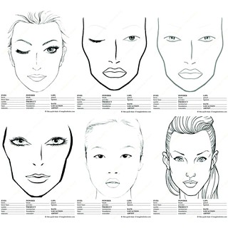 Giấy trang điểm makeup facechart