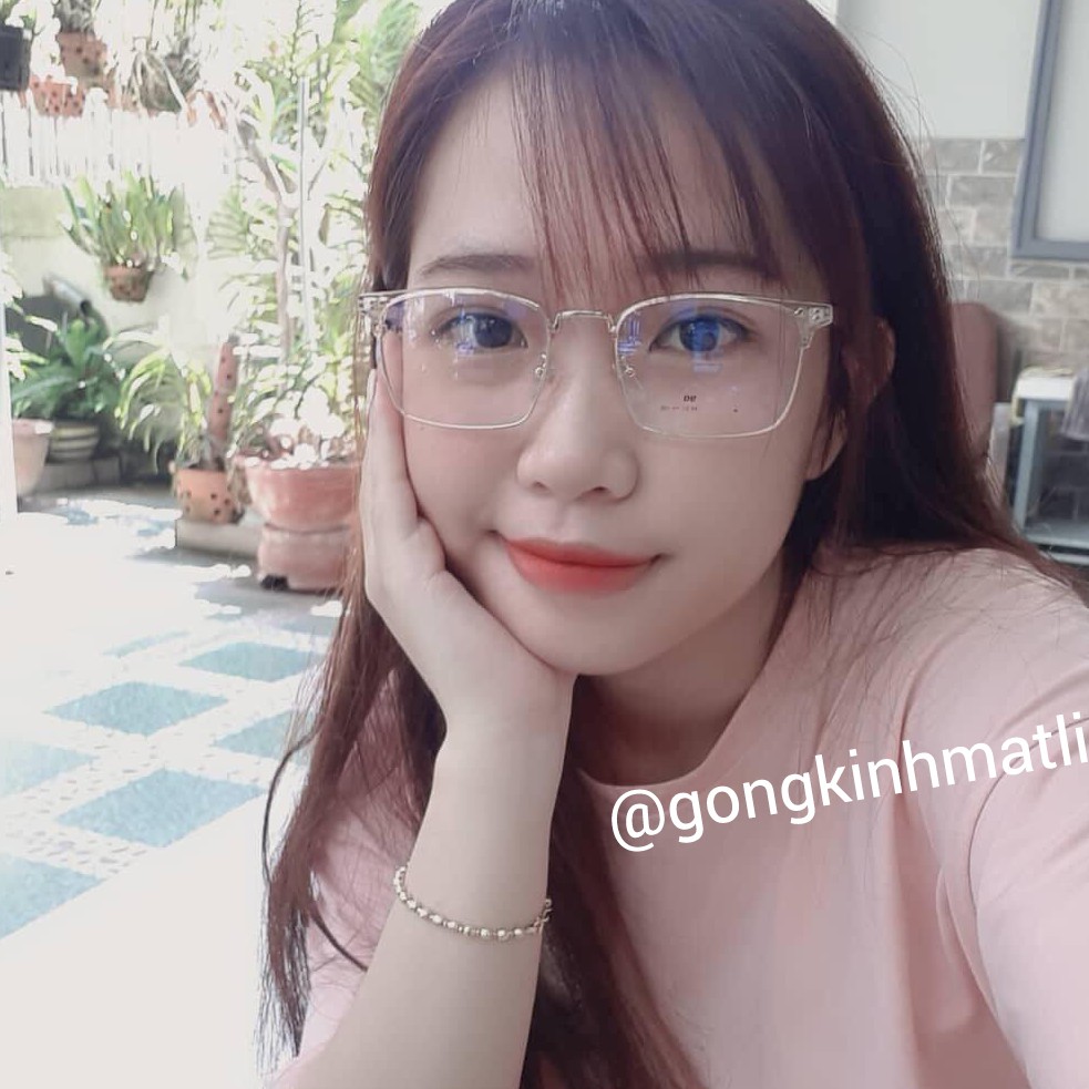 Gọng kính cận kim loại nam nữ LILYEYEWEAR mắt vuông cơ bản dễ đeo màu sắc thời trang 770