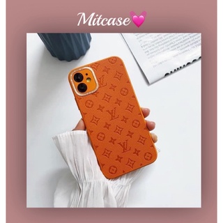 Ốp iphone lv viền vuông màu cam