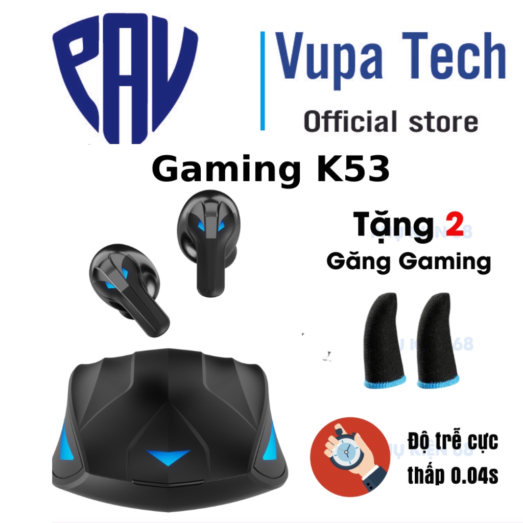 Tai Nghe Gaming K53 TWS Bluetooth 5.1 - Tai Nghe Chơi Game Không Dây Có Mic Với Độ Trễ Thấp