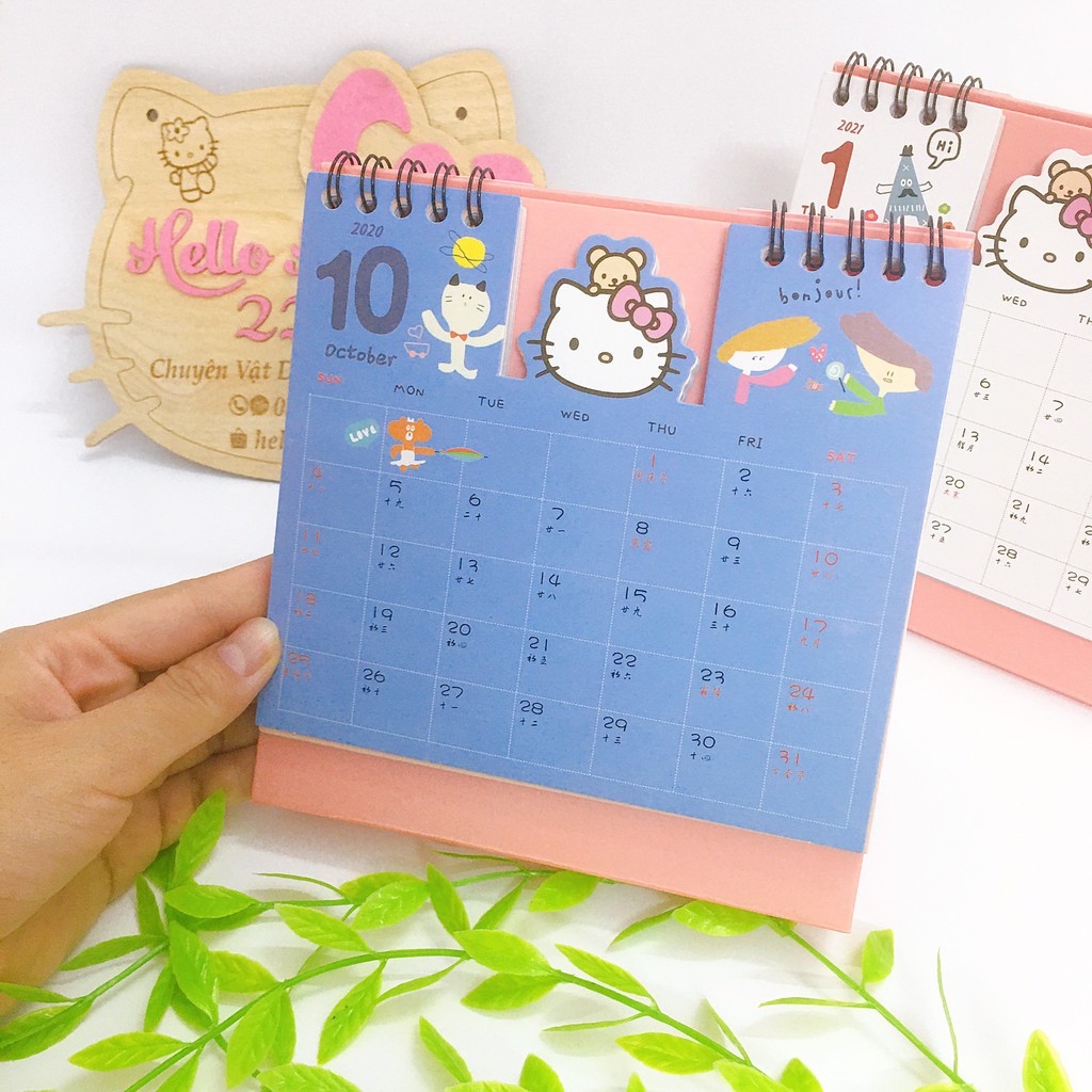 Lịch để bàn 2022 Hello Kitty