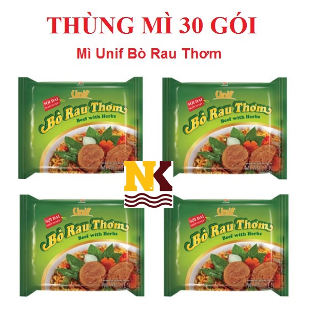 [Mã GROXUAN1 giảm 8% đơn 150K] Mì Unif bò rau thơm gói 72g x 30 gói | BigBuy360 - bigbuy360.vn