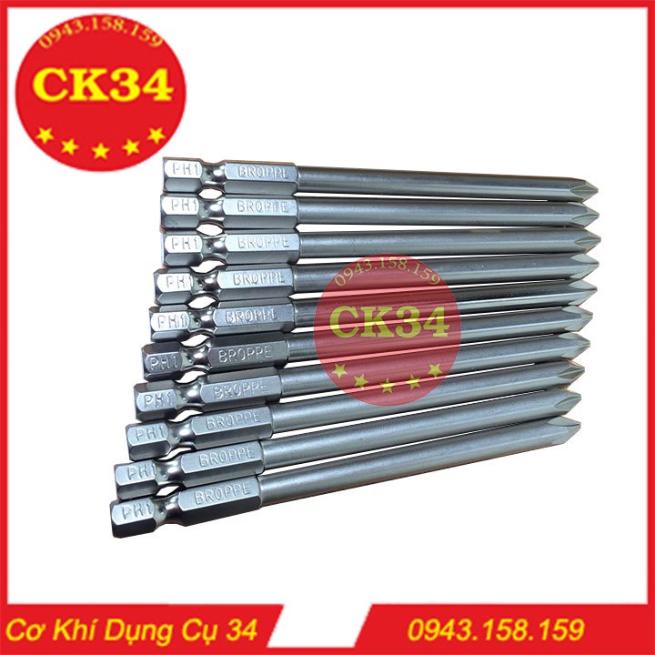 Mũi Vít Bake Phi 6 PH1 Chuôi Lục Giác Cho Máy Khoan, Bắn Vít