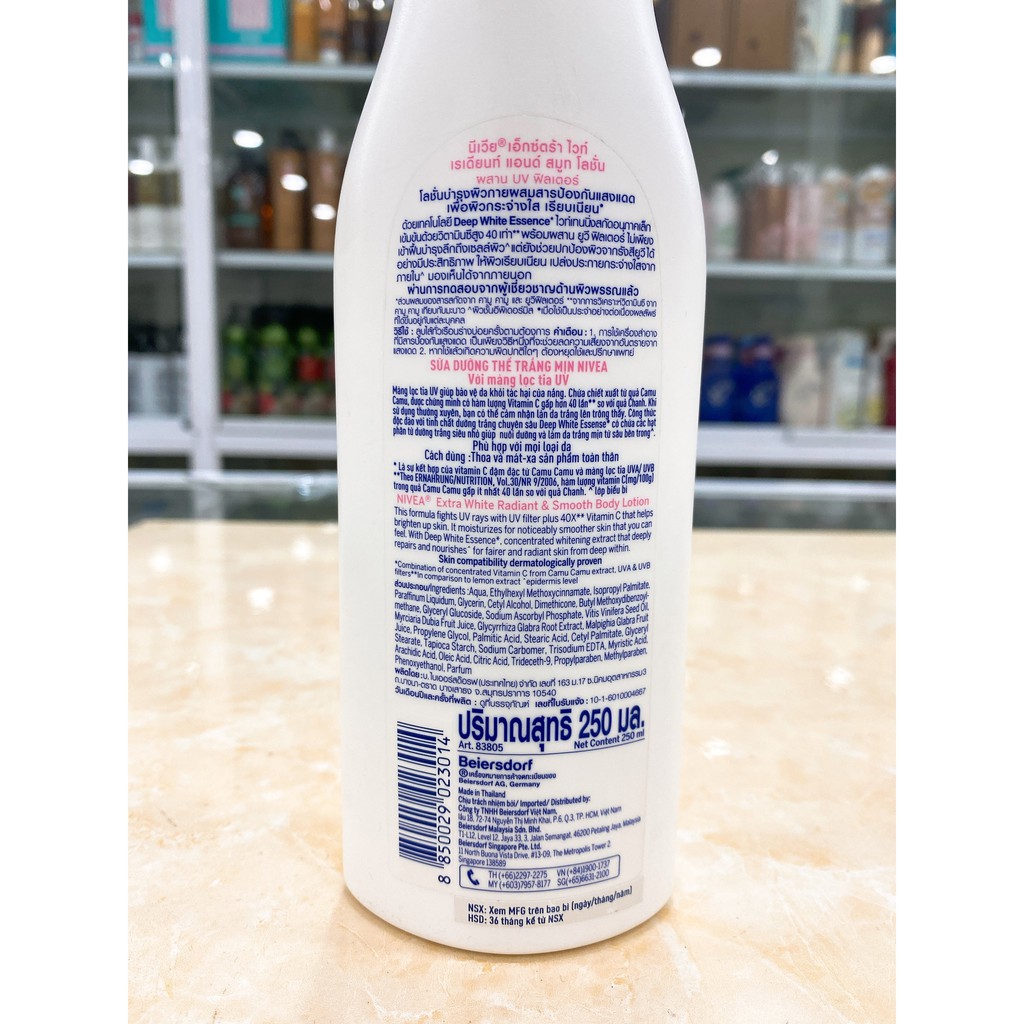(200ml - 250ml) Sữa Dưỡng Thể Nivea Phục Hồi Dưỡng Trắng Da Hàng Cty
