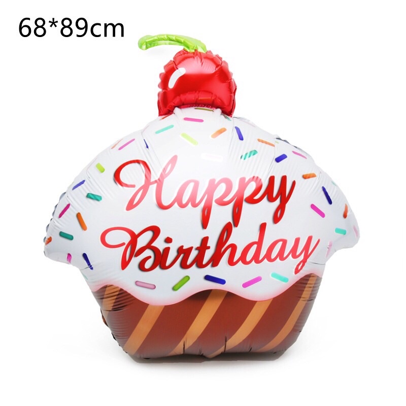 Bóng lá nhôm hình bánh sinh nhật Size to trang trí sinh nhật