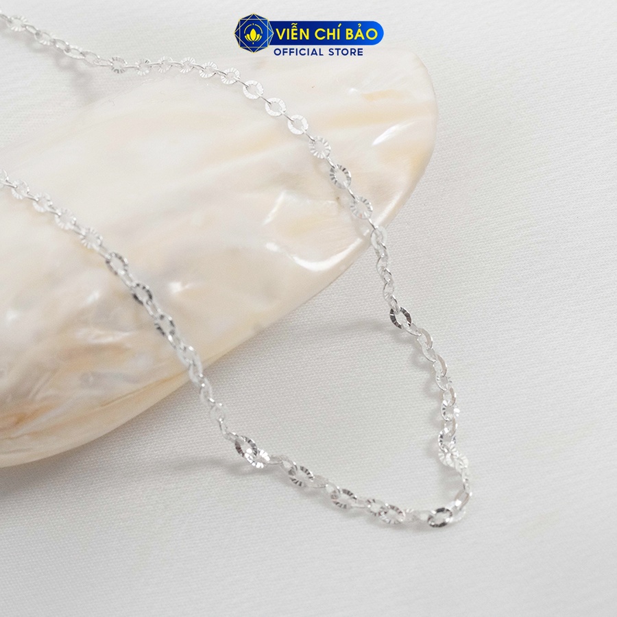 Dây chuyền bạc nữ hoa phay (không mặt) chất liệu bạc S925 thương hiệu Viễn Chí Bảo D400108