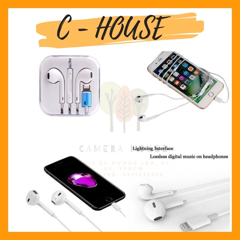 (HCM) Tai nghe cổng lightning cho Iphone 6/7/8 zin, kết nối bluetooth bảo hành 3 tháng