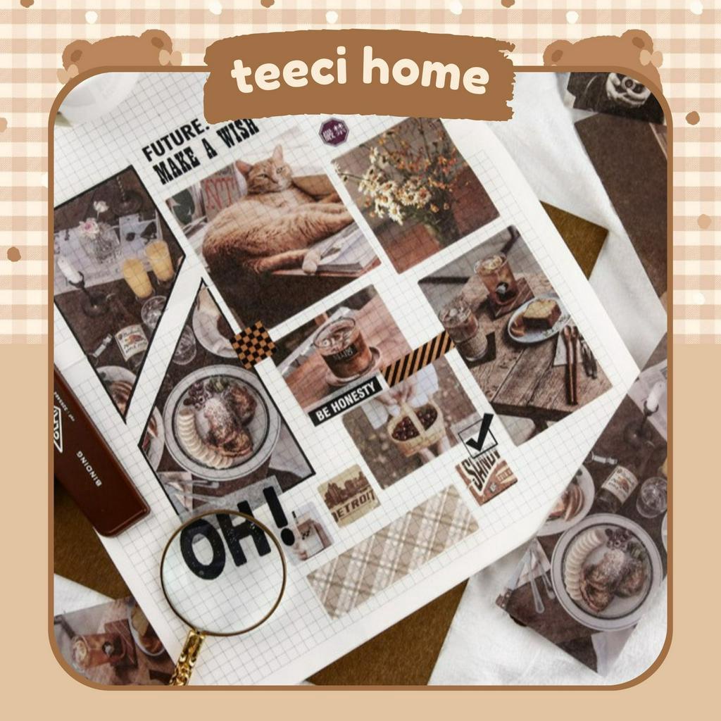 <Video Review> Bộ Sticker Hình Dán Phong Cách Vintage Trang Trí Sổ Tay Nhật Ký Điện Thoại Khay Đựng Bút M010