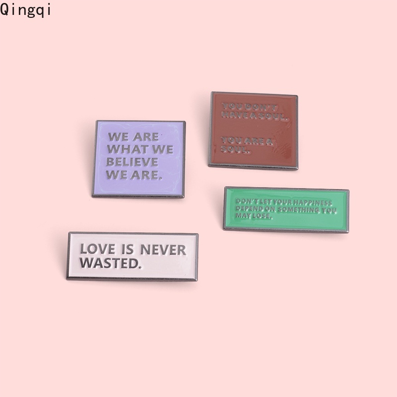 Huy hiệu cài áo MISS ZOE tráng men in chữ live actively sáng tạo dùng làm quà tặng cho bé/ bạn bè