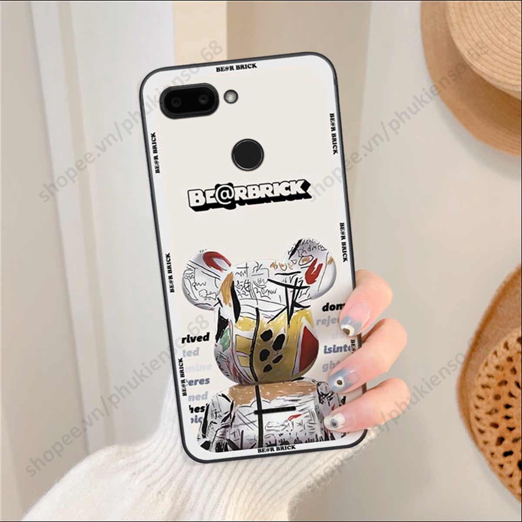 Ốp lưng điện thoại Xiaomi Redmi 6 elegant, gấu be@rbrick cao cấp, vỏ ốp rẻ đẹp