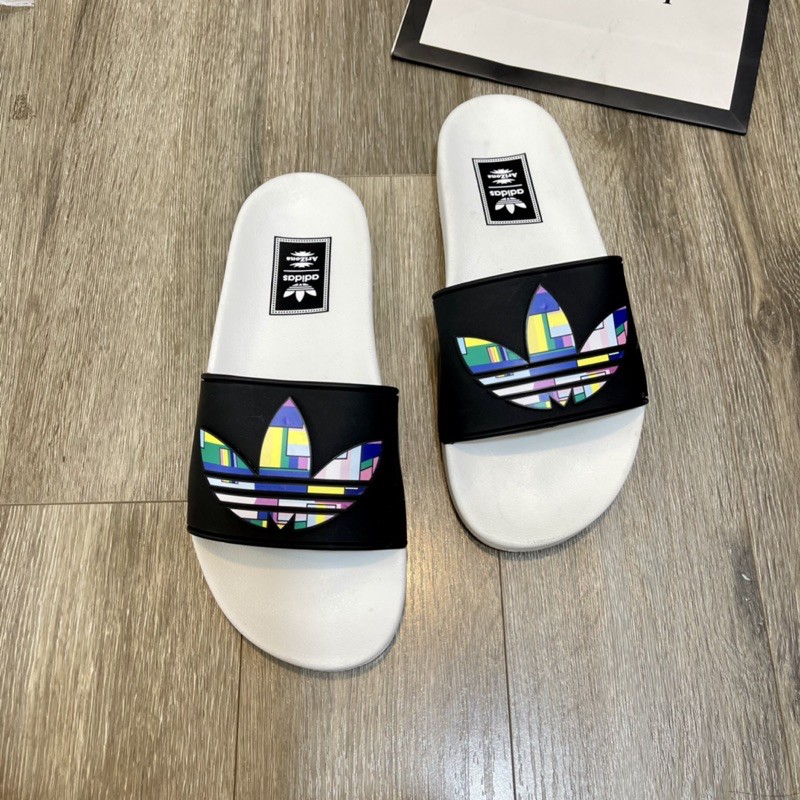 Dép 3 Lá Nam Cao Cấp  - Dép Adidas Đế Trắng - Dép Quai Ngang Adidas