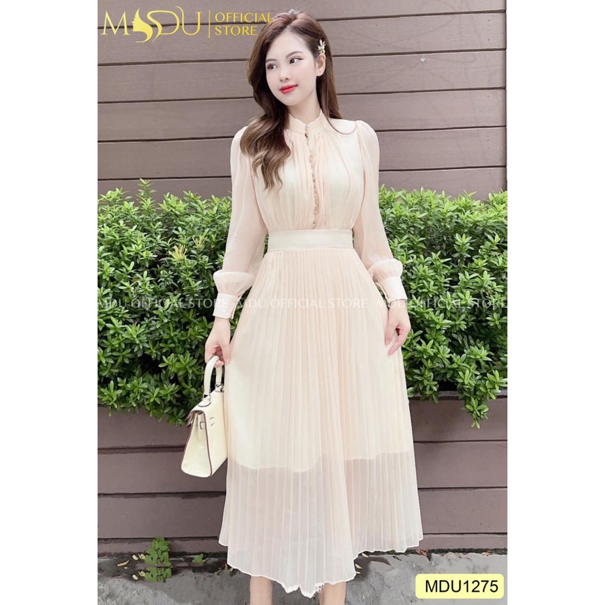 Đầm thiết kế dáng dài chất tơ Hàn co giãn nhẹ MDU1275 - MDUSHOP