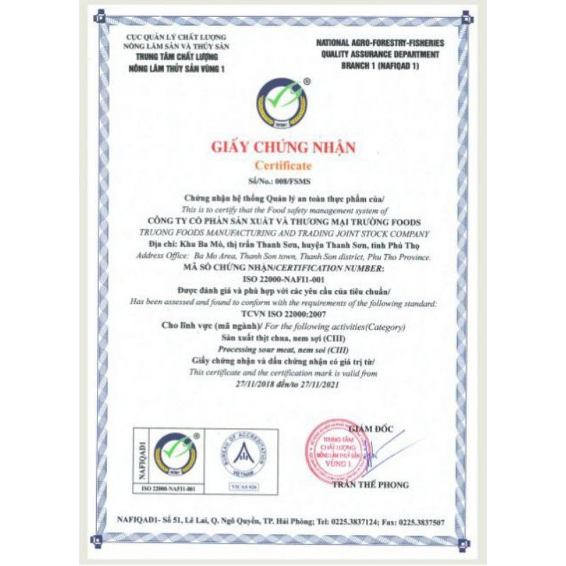 Thịt muối hãng trường foods