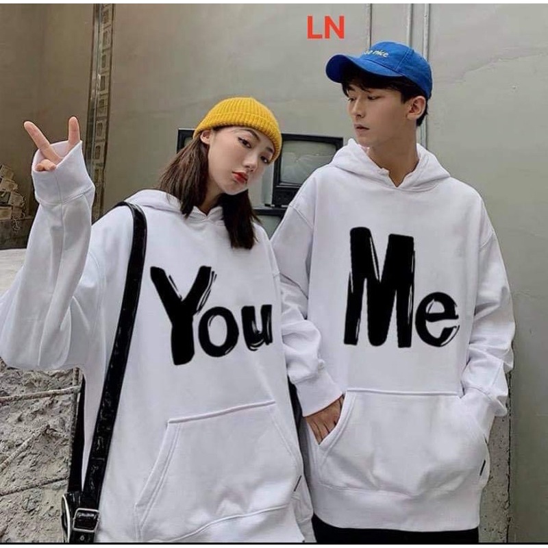 Áo đôi hoodie you me LN11(2 chiếc)