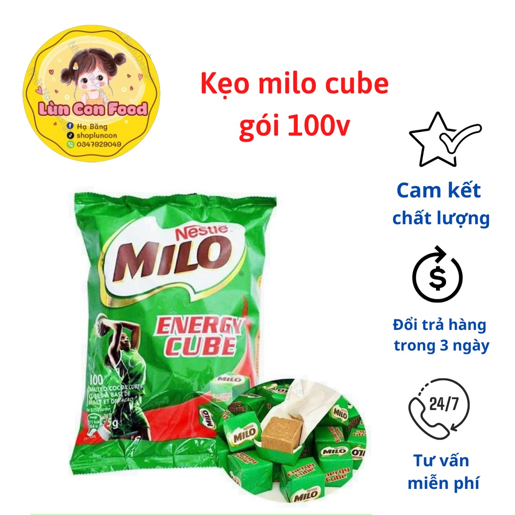 MILO CUBE GÓI 100 VIÊN - Lùn Con Food
