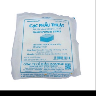 gạc phẫu thuật tiệt trùng 8 lớp