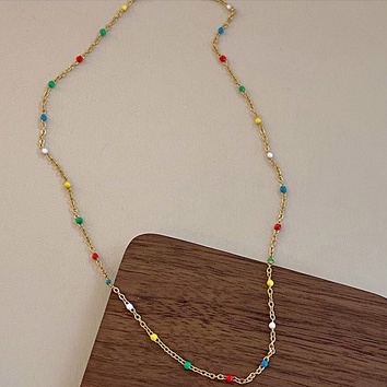 Vòng Cổ Xâu Hạt Nhiều Màu Sắc Phong Cách Bohemian 2022 Thời Trang Mùa Hè