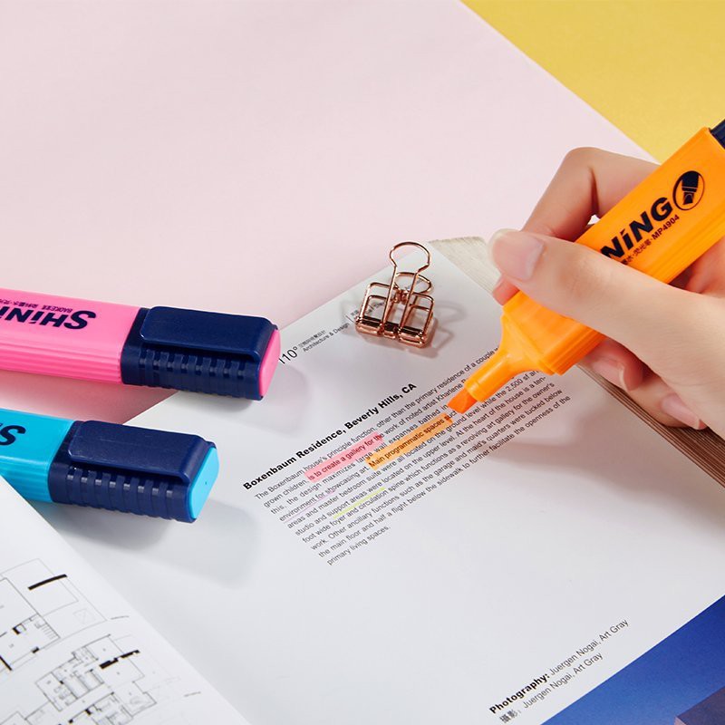 Bút dạ quang Shining Baoke, MP4904 - HÀNG CHÍNH HÃNG - CHẤT LƯỢNG CAO