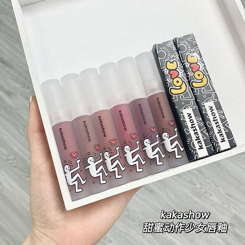 Son Môi KAKASHOW Dưỡng Ẩm Lâu Trôi Chống Thấm Nước Không Dính Thành Cốc Với 6 Màu Lựa Chọn