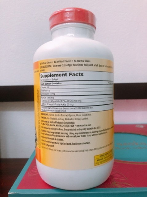 Viên Uống Fish oil 1.000mg Omega3 Kirkland 400 viên | BigBuy360 - bigbuy360.vn