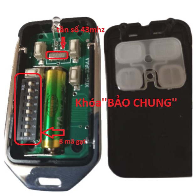 Điều khiển Cửa Cuốn sóng 433 mã gạt chống nước(nhiều mẫu lựa chọn)