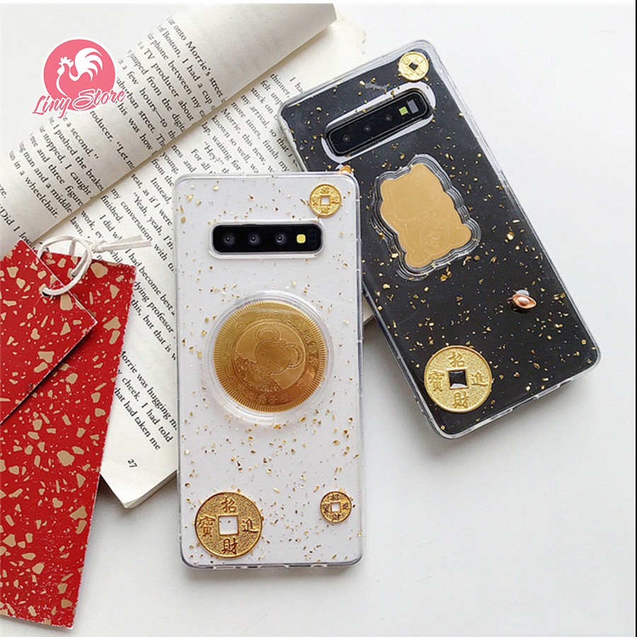 [ ỐP CAO CẤP SAMSUNG + IP ] Ốp Thần Tài  - Mèo + Chuột | BigBuy360 - bigbuy360.vn