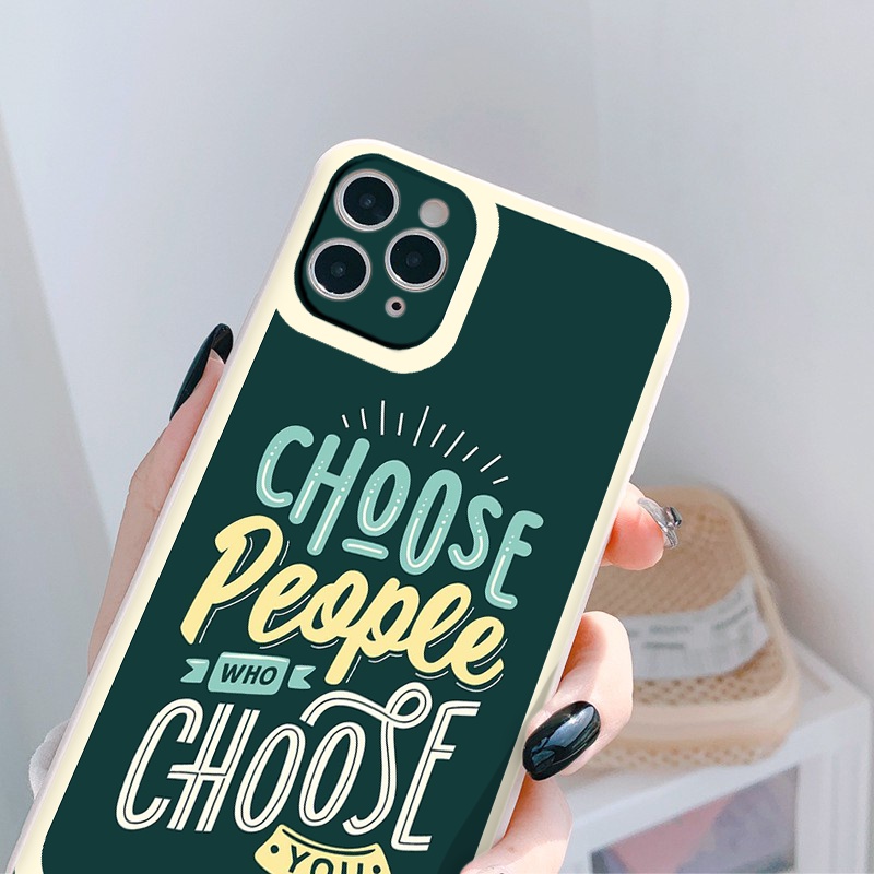 Ốp iphone - Ốp lưng iphone cạnh vuông Choose people dành cho ip 6 đến 14promax - ng266