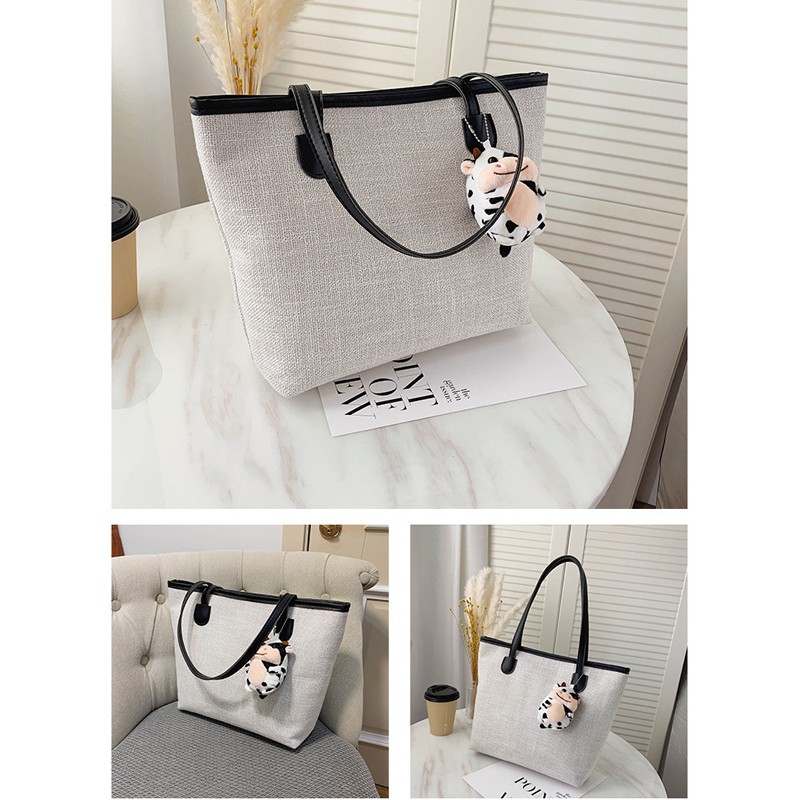 Túi đeo vai túi xách nữ CHEN, tui tote a4 đi làm vải canvas trơn style ulzzang Hàn Quốc TX43