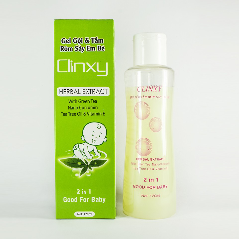 ✅ Gel tắm gội rôm sảy em bé Clinxy