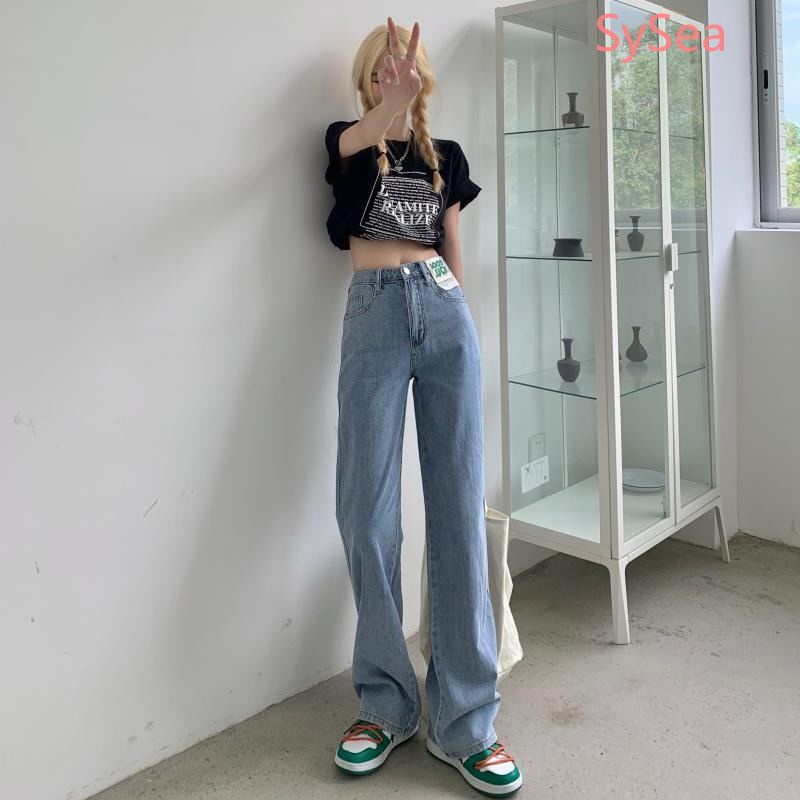 Quần Jean Lưng Cao Thời Trang Xuân Thu Hàn Quốc Cho Nữ