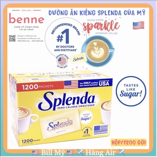 [🇺🇸 BILL MỸ, Tách lẻ] Set 100 gói đường kiêng SPLENDA cho người bệnh tiểu đường, ăn kiêng, Sweetener Sugar Replacement