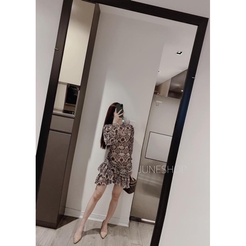 Váy hoa nhún hoạ tiết cho nữ | BigBuy360 - bigbuy360.vn