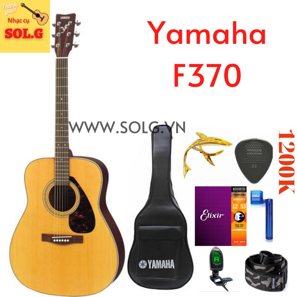 Guitar Acoustic Yamaha F370 Chính hãng - Phân Phối Sol.G