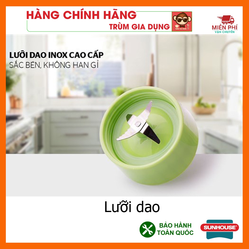 Phụ kiện máy xay sinh tố Sunhouse SHD5112, SHD5323, cối to nhỏ đầy đủ, gioăng cao su và lưỡi dao