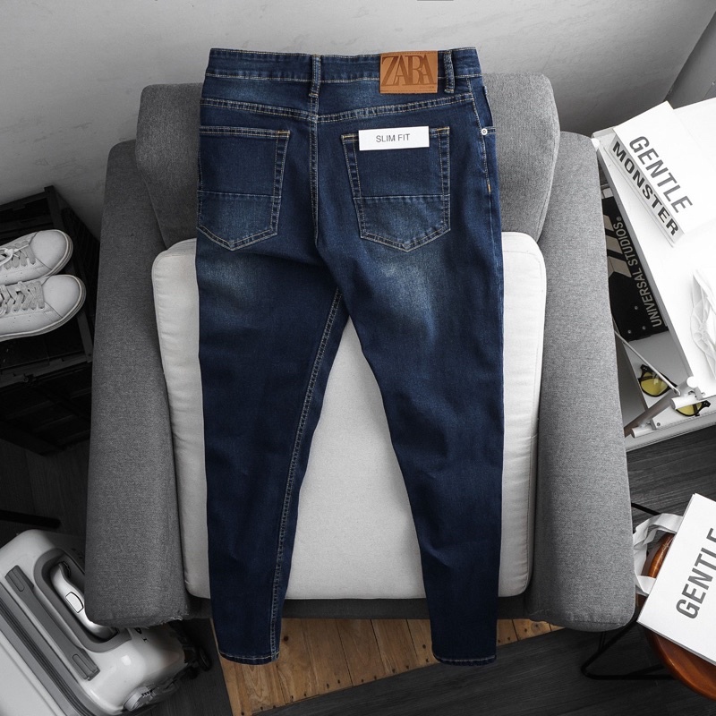 Quần jean nam xanh nhạt hàng cao cấp VNXK co giãn slimfit | BigBuy360 - bigbuy360.vn