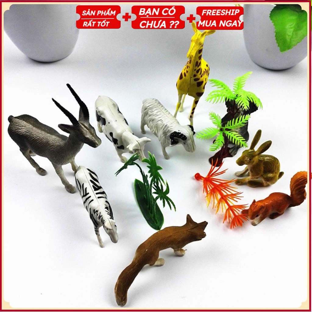 Set 9 Con Vật Hoang Dã Size 7-13cm (Vỉ Nhựa Đẹp) BMBE1249