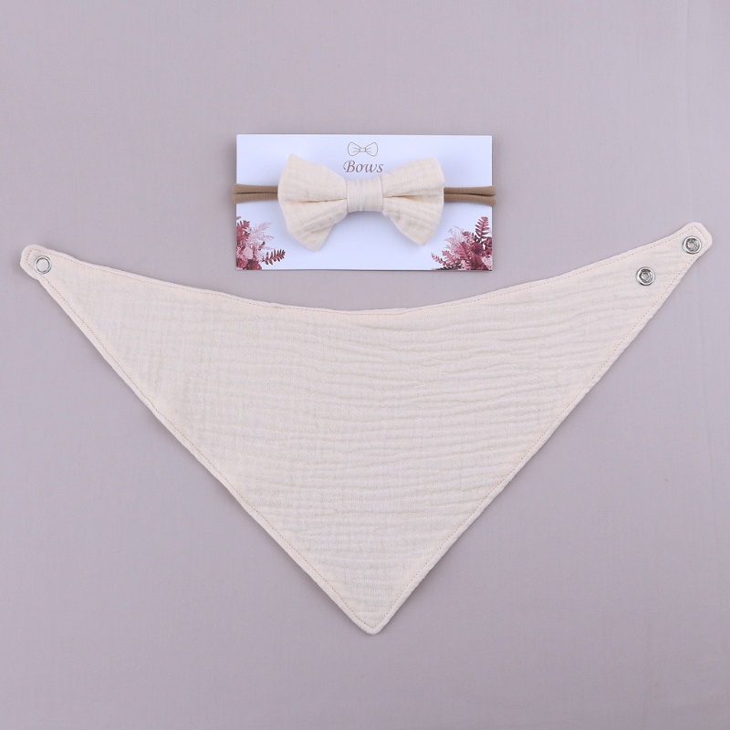 Bộ 2 Khăn Quàng Cổ Đính Nơ Xinh Xắn Cho Bé Gái