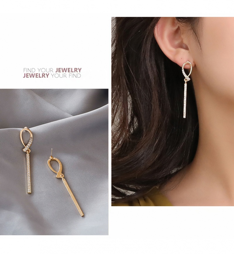 Bông Tai Mạ Bạc 925 Dạng Dài Đính Đá Thời Trang 2021