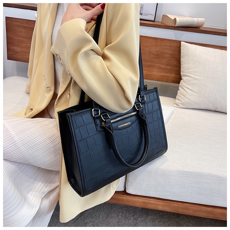 Túi Xách JASMIN NOIR Nữ Da PU Họa Tiết Da Cá Sấu Sang Trọng