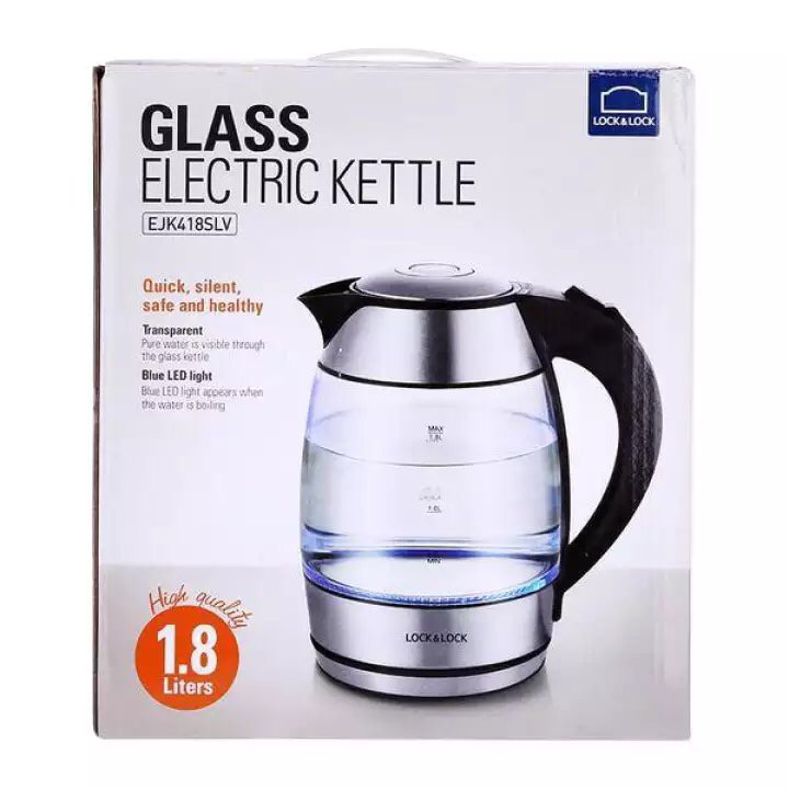 Ấm Điện Đun Nước Bằng Thủy Tinh Lock&Lock EJK418SLV (1.8 lít)