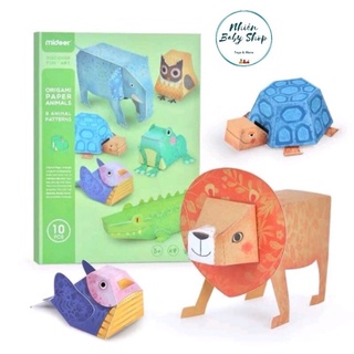 Bộ gấp giấy 3D origami animal Mideer- nhập khẩu chính hãng
