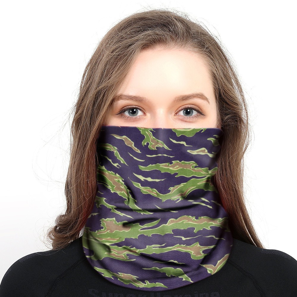 Tiger Camouflage Head Buff khăn trùm đầu Chống nắng Mặt nạ Đi xe đạp Câu cá Che nắng Che nắng