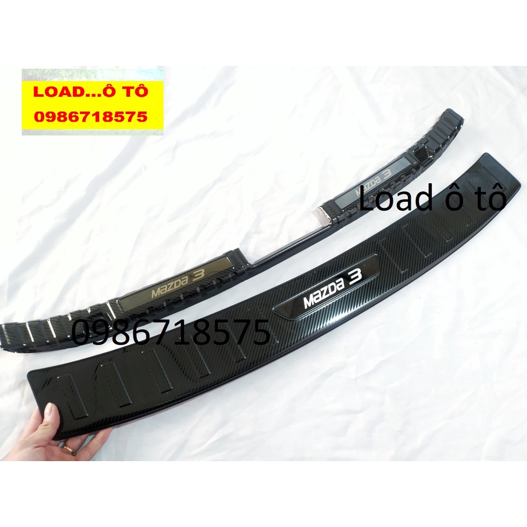 Chống Trầy Cốp Trong, Ngoài Xe Mazda 3 2023-2020 SEDAN Mẫu Vân Carbon Cao Cấp